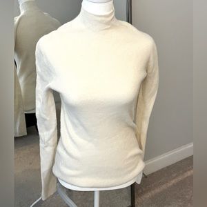 Oatmeal Heather fitted sweater with rib detail